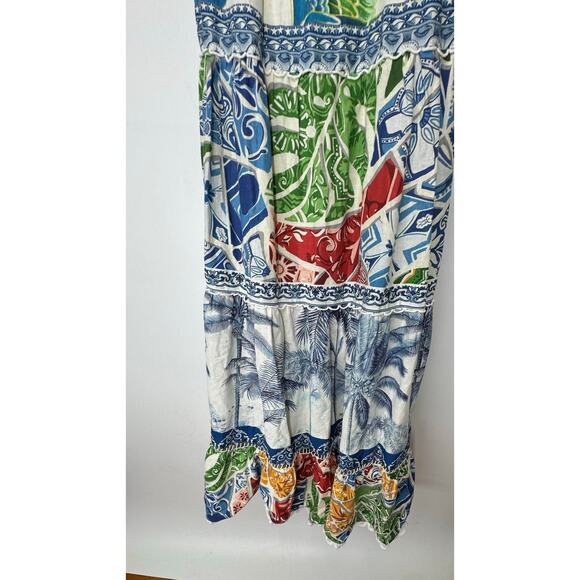 Farm Rio NWT Valeria Tiered Tropical Floral Maxi Dress S - Picture 7 of 9